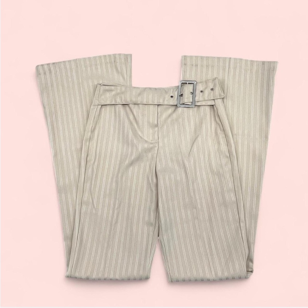 Dynamite Cream Belted Trousers